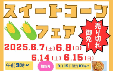 道の駅 豊前おこしかけで『スイートコーンフェア』が開催されます